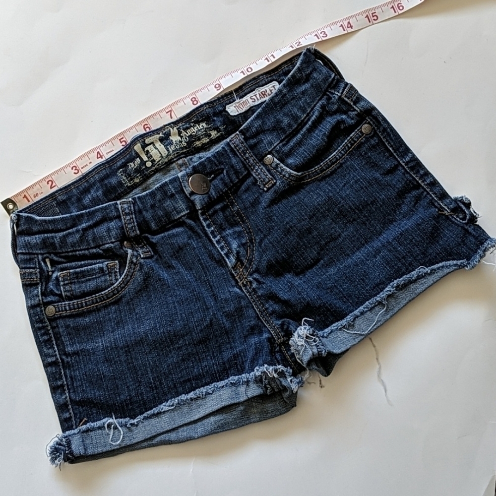 Y2k Western Festival Micro Shorts Denim Los Angeles Rising Starlet  Shorts - Picture 10 of 12